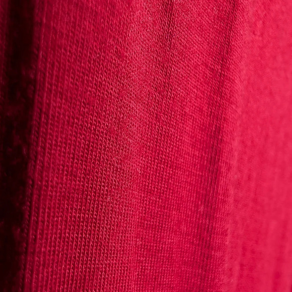 LOFT Lightweight Stretch A-line Sleeveless Red Frill Scoop Neck Dress Women M - Picture 8 of 9